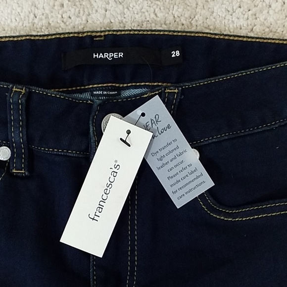 FRANCESCA'S Dark Denim Skinny Jeans Size 28 - Picture 10 of 11